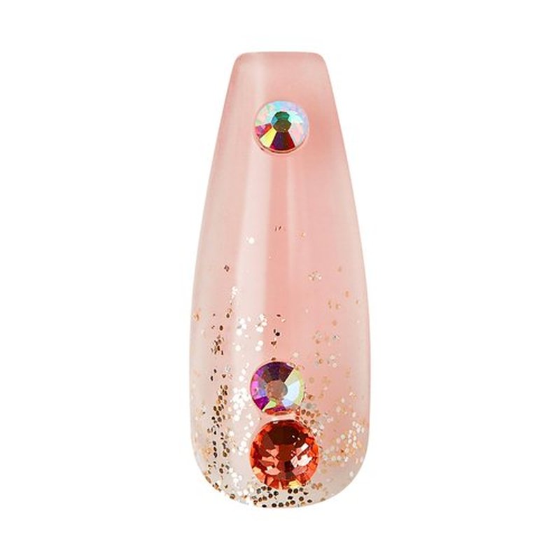 KISS Jelly Fantasy Press On Nails, Nail glue included, 'Jelly Cat', Multicolor, Long Size, Coffin Shape, Includes 28 Nails, 2g glue, 1 Manicure Stick, 1 Mini File (Pack of 2)