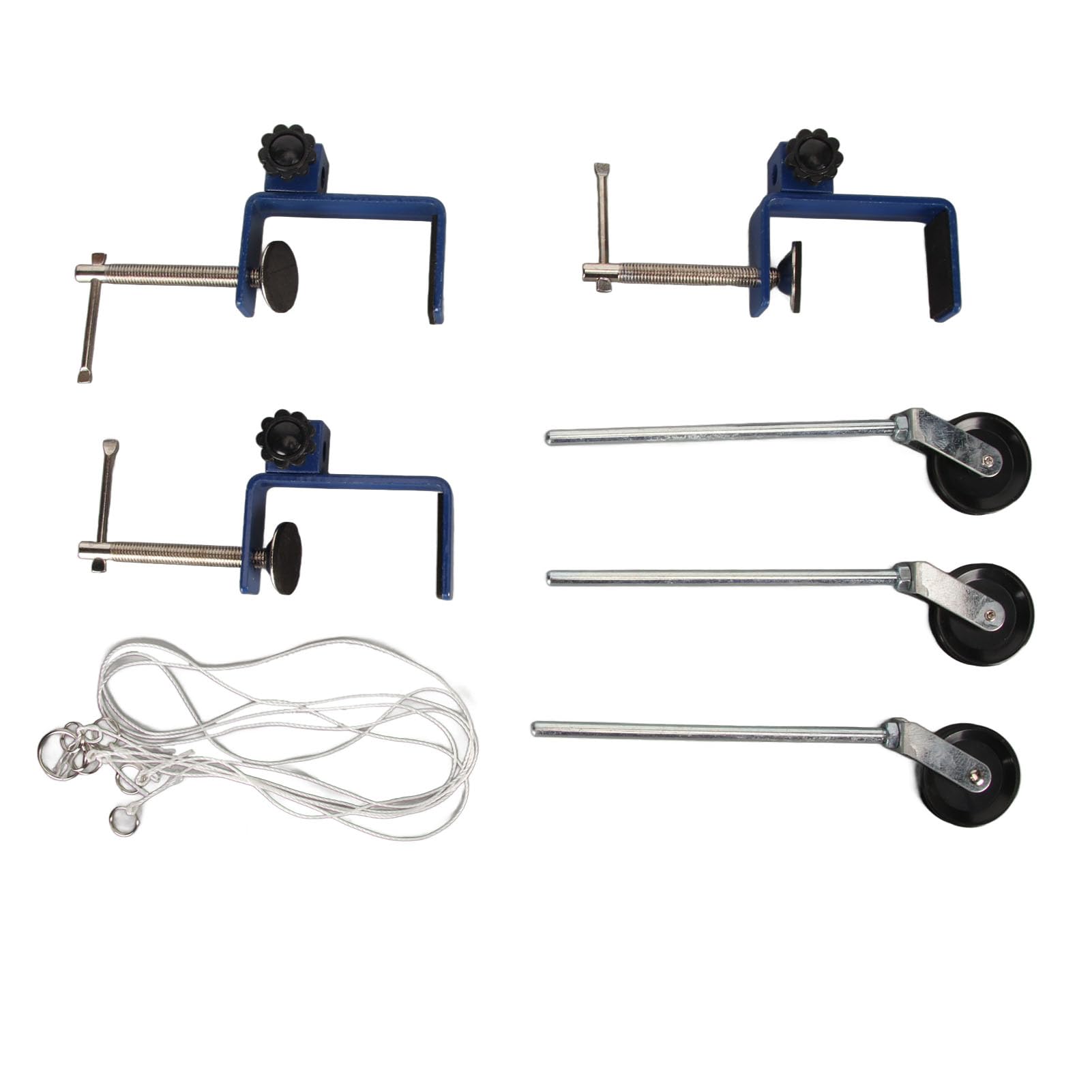 Laboratory Bench Clamp, Reinforced Bench Clamp with Pulley Simple Structure Multipurpose Table Mount Clamp for School Education Science Experiment Tools Teacher Supply