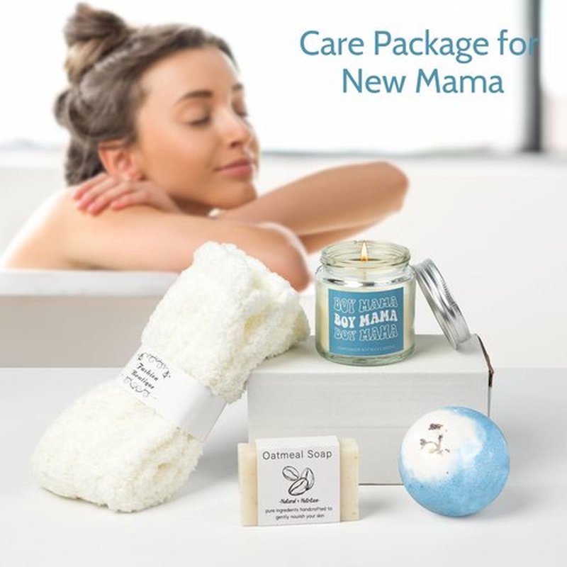 Soyminer New Mom Gifts, Baby Shower Gifts for Boys, New Mom Gift Basket After Birth, Pregnancy Gift for First-Time Mommy, Expecting Mother, Postpartum Care Package After Baby for Boy Mama