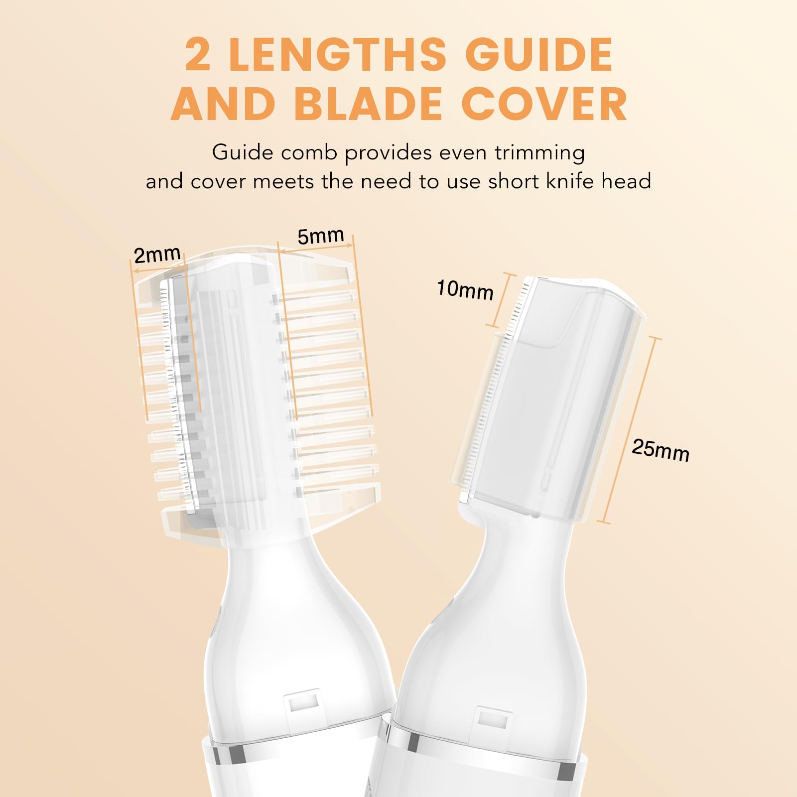 Eyebrow Trimmer Electric Eyebrow Razor with Digital Display LED Light, 2-Speed Eyebrow Shaver Rechargeable Facial Hair Remover Trimmer for Women, Painless Face Hair Removal for Upper Lip Peach Fuzz