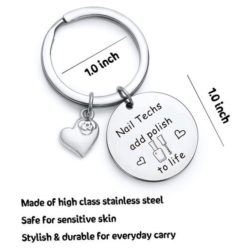 RSZOTW Nail Tech Jewelry Nail Technician Stylist Artist Gifts Manicurist Keychain Beautician Jewelry Cosmetology Gifts Manicurist Worker Keychain