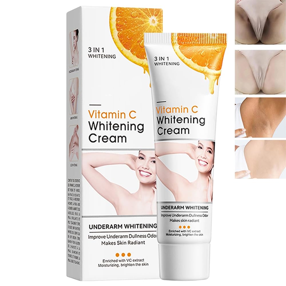 Crema para Aclarar las Axilas y Partes Intimas, Eliminador de Manchas Oscuras para la Cara, Crema Aclaradora para Áreas Íntimas, Cuello, Axilas, Codos, Muslos Internos y Rodillas
