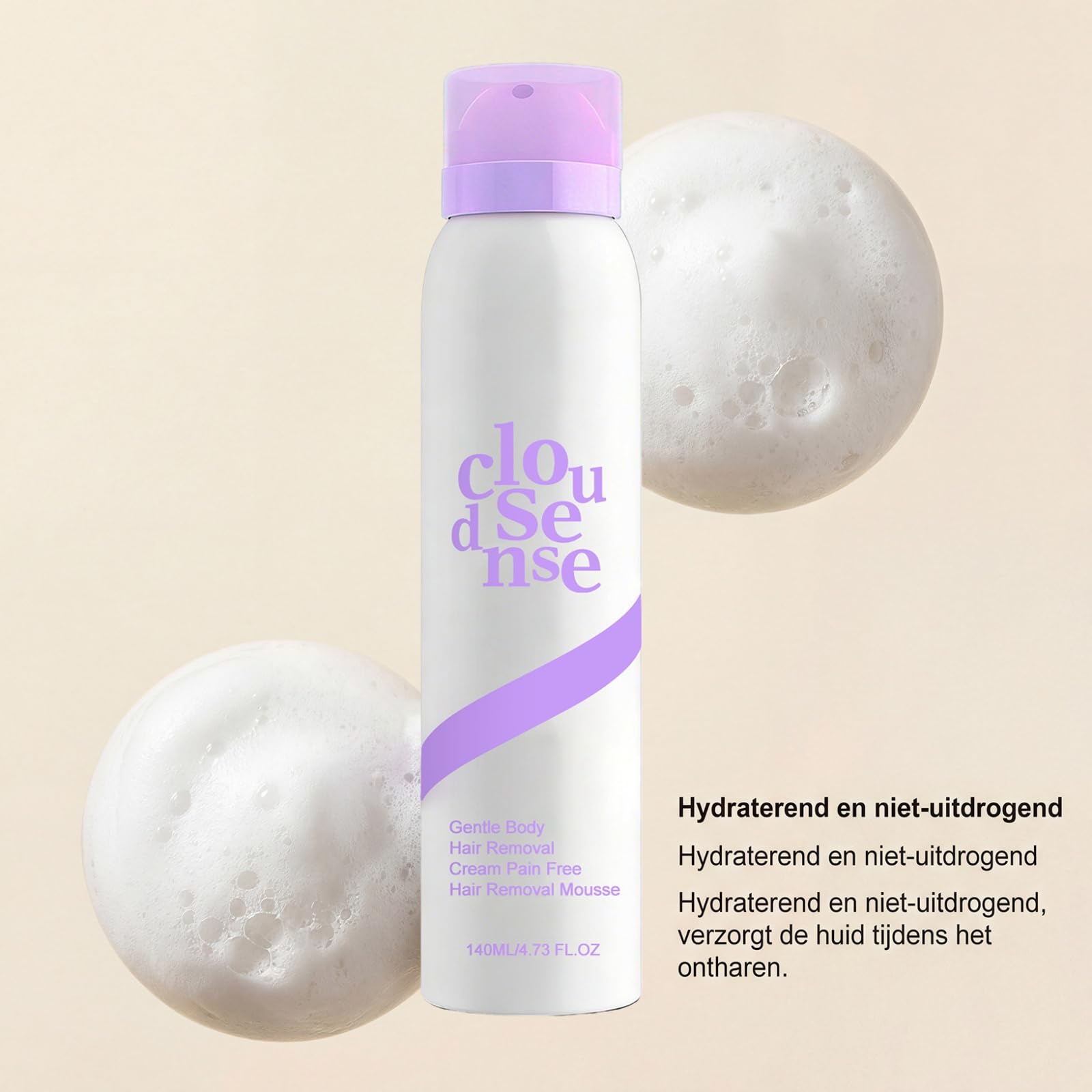 Sonipure Hair Removal Spray, Espuma Para Depilar, Hair Removal Cream for Sensitive Skin – Fast-Acting, With Aloe & Hyaluronic, Bikini Pain-Free Acid Spray Depilatory