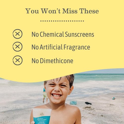 Earth Mama Uber-Sensitive Mineral Sunscreen Lotion SPF 40 - Non-Nano Zinc & Organic Oatmeal | 3-Ounce Eczema Cream for Baby & Family