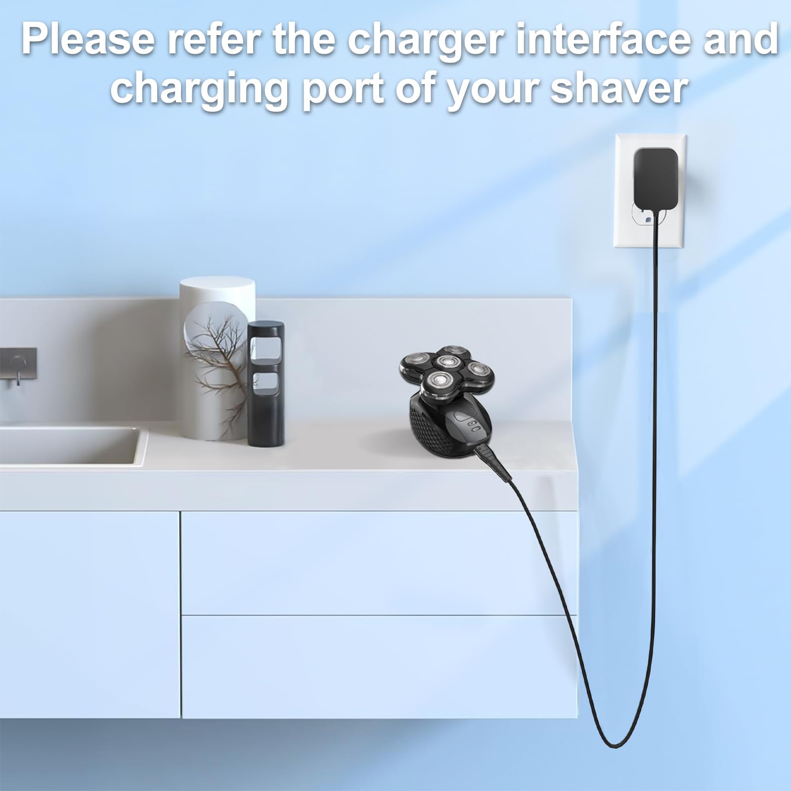 Charger Compatible with Remington Shaver Charger PA-0510N, 5V for HC5870 HC4250 PF7500 PF7600 PG6250 PG6255 PG6170 PG6171 XR7000 XF8550 XF8700 XR1400 XR1430 HC5950