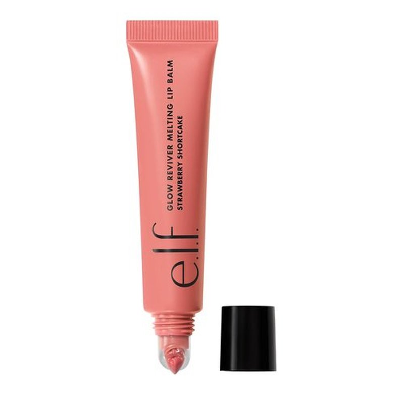 e.l.f. Glow Reviver Melting Lip Balm - Hydrating Tinted Balm for Glossy, Soft Lips | Vegan & Cruelty-Free, Strawberry Shortcake
