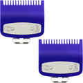 2 Pack Clipper Guards Set, Compatible with wahl 1/2 clipper guards, Guide Comb Attachment 1/16" 1.5mm Metal Hair Clipper Guards Set Replacement and Trimmer accessories, for Barbers and Stylists, Blue