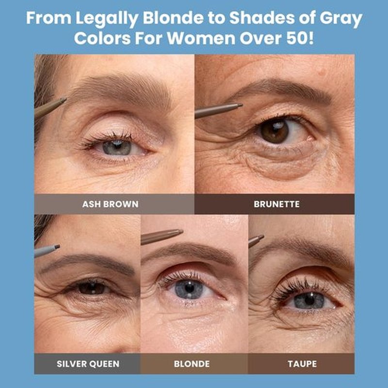 Prime Prometics PrimeBrow Pencil - Ultra-Precise Tip for Natural Hair-Like Strokes | Smudge-Proof & Long-Lasting (Silver Queen)