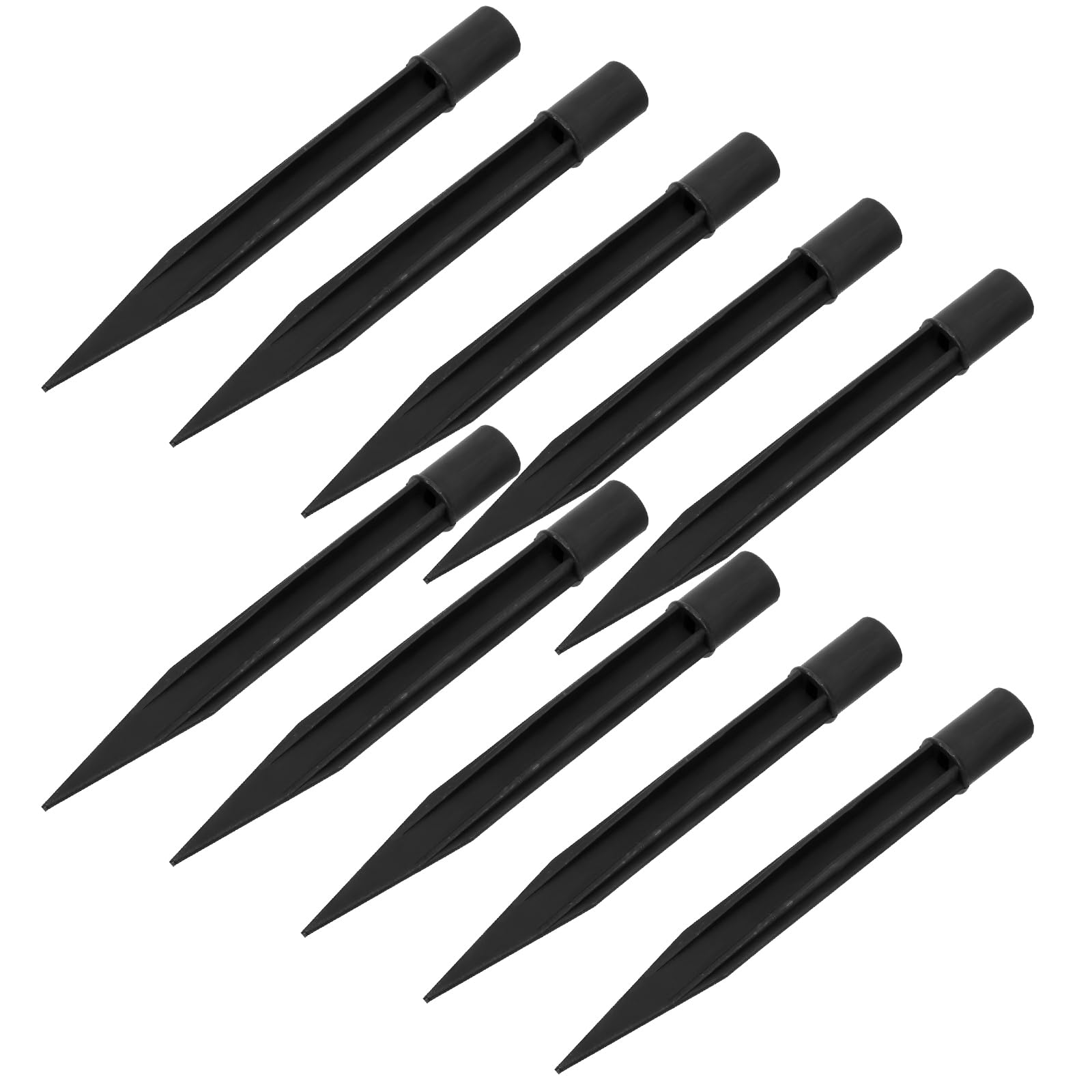 10pcs Plastic Ground Spikes, Solar Torch Lights, Stake Spikes Plug Replacement for Garden Lawn Light, Suitable for 0.63 Inch Diameter