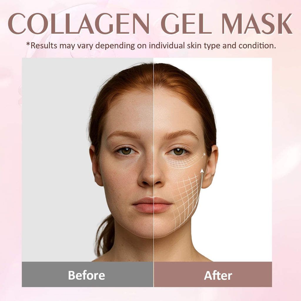 sylvérie Rose Bio-Collagen Real Deep Mask,2 Pack Moisturizing Facial Mask for Women Skin Care,Hydrating Beauty Rose Sheet Masks for All Skin Types