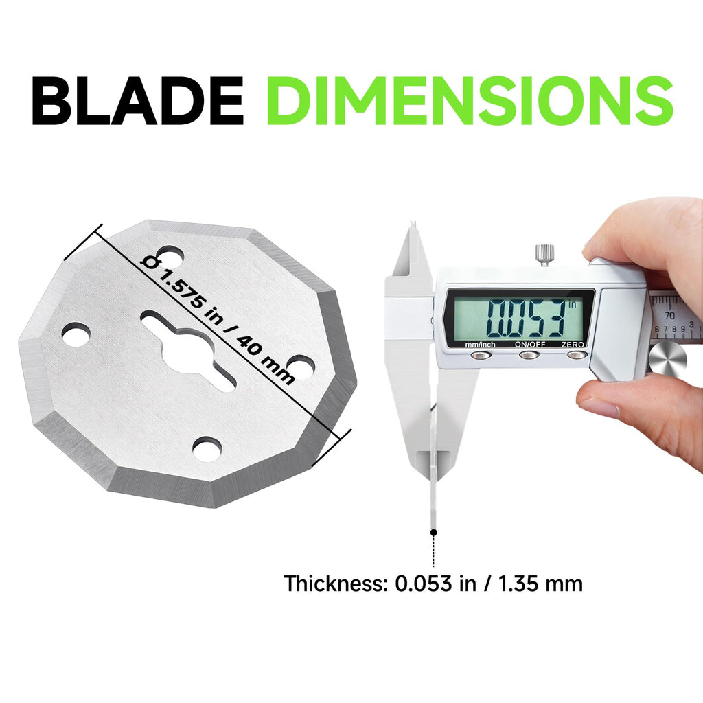 4-Pack Replacement Rotary Blades Compatible with Worx WX082L 4V ZipSnip Cordless Electric Scissors, WA2300 Replacement Blades 1-1/2" Fits RC2600K RC2601 RC2602 WX080L WX081L