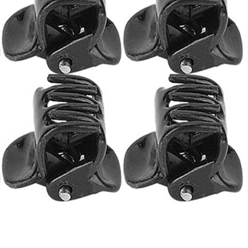 Haosie Mini Hair Clips Set - 100 Stylish Non-Slip Black Plastic Claw, Jaw Clips, Crown Claws and Clamps Hair Accessories for Girls and Women