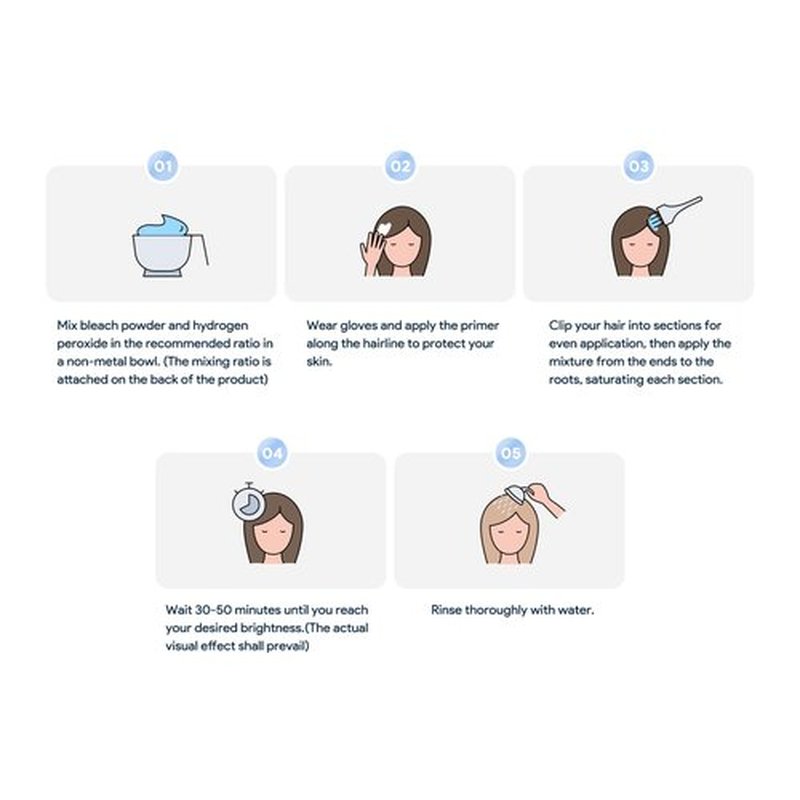 Hair Bleach, Professional Grade Bleach for Hair, Mild Bleach Powder Quickly Remove Hair Color for Hair Highlights & Lightening-A (500g /17.6oz)