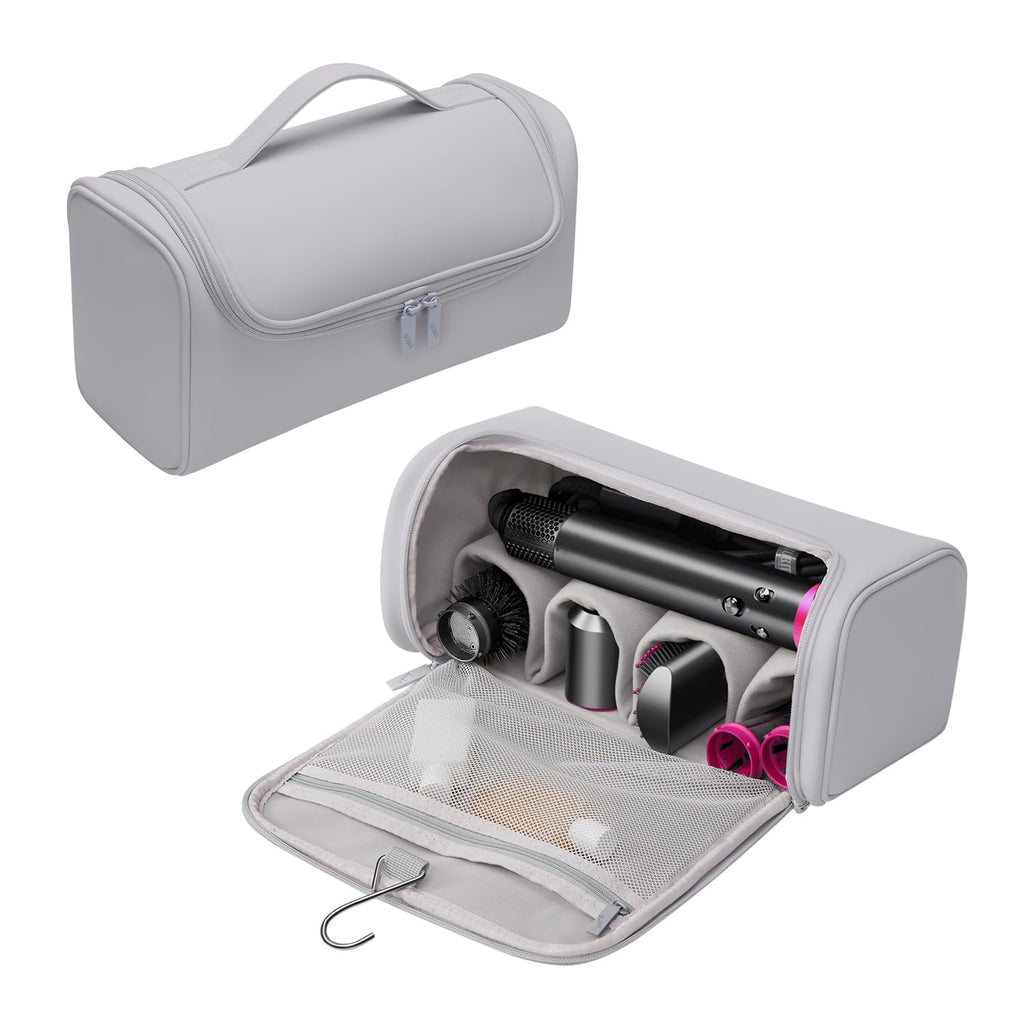 BUBM Padded Storage Travel Bag for Dyson Airwrap Complete Styler, Gray