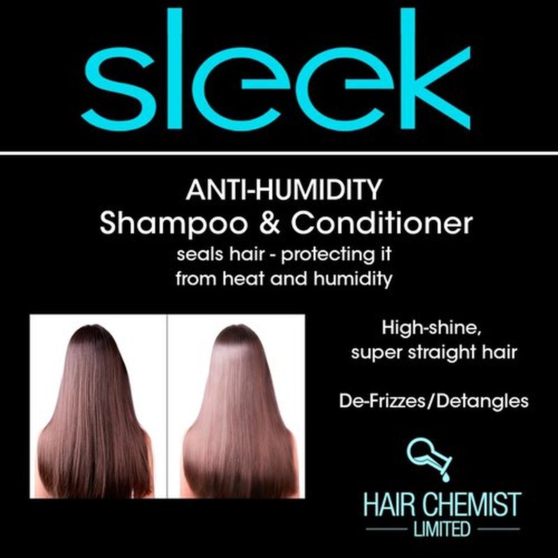 Hair Chemist SLEEK Anti Humidity Conditioner 8 oz. - Defrizzing Conditioner for Dry Frizzy Hair and Sleek Straight Hair, Ideal for Dry, Damaged Hair