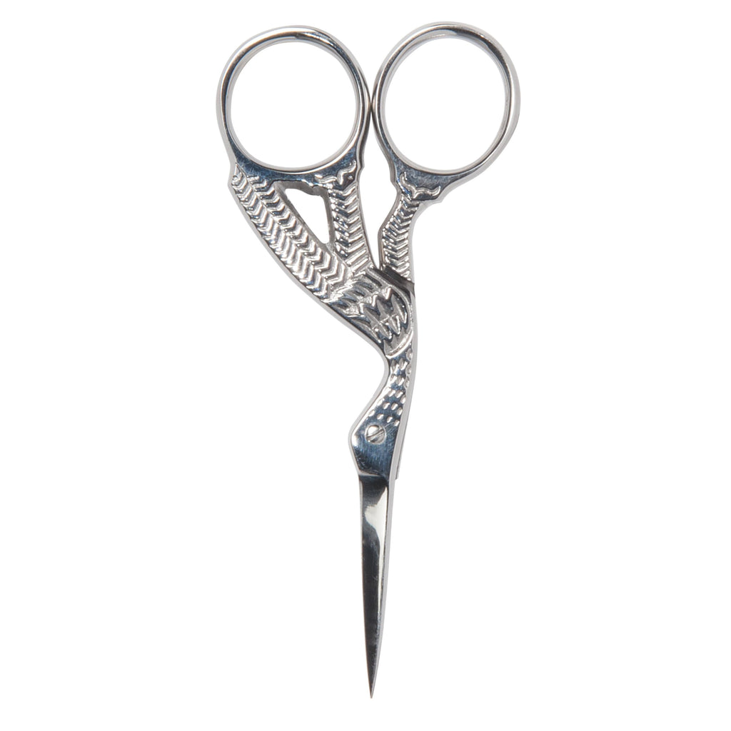 Diane Stainless Steel Stork Eyebrow Scissors, Precision Facial Hair & Brow Trimming Scissors for Women & Men, Sharp Ergonomic Beauty Grooming Scissors for Eyebrows, Mustache & Stray Hair Shears, 3.75"