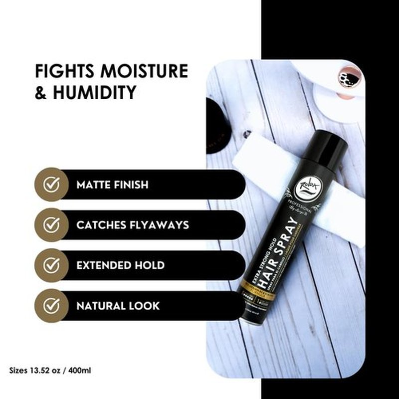 Rolda Extra Strong Hold Hair Spray - Matte Finish, Pro-Vitamin B5, Humidity Resistant | 13.52oz