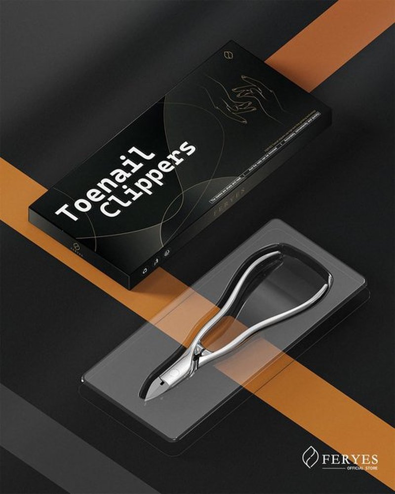 FERYES Podiatrist Straight Blade Toenail Clippers for Seniors - 4.4inch Stainless Steel Long Handle Toe Nail Clippers, Precision Trimming for Thick & Ingrown Nails