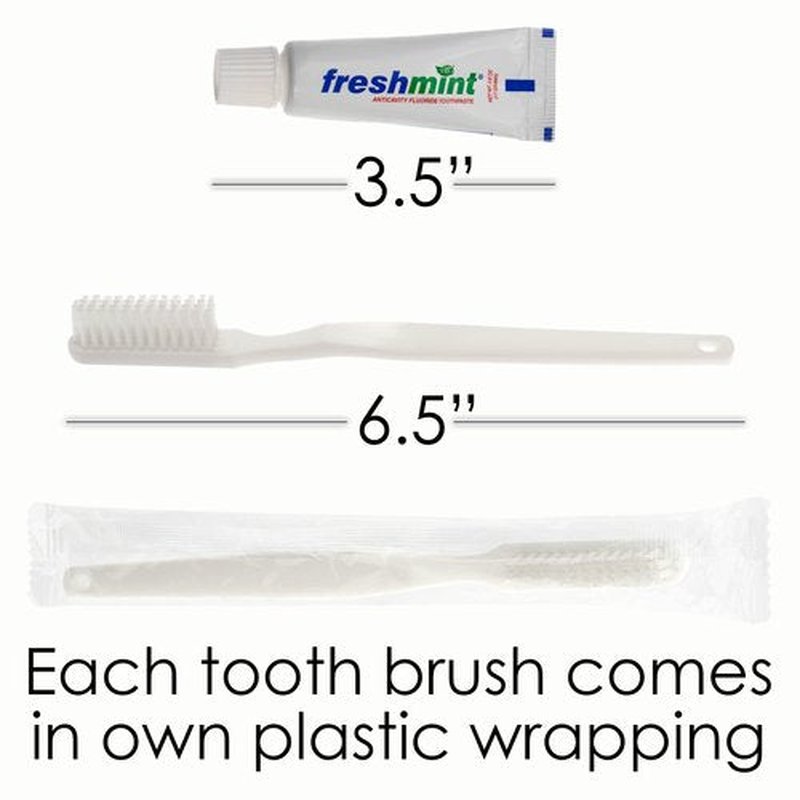 Moda West 24 Hygiene Kits - Bulk Case of Wholesale Basic Toiletry Kits for Men, Women, Travel, Charity - 9 Piece Kit, Unisex, Convenient for Personal Use, Charitable Giving, Travel, and More
