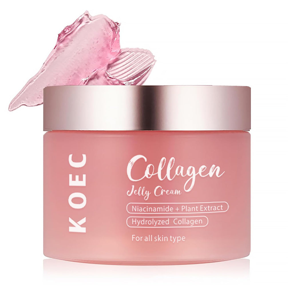 LOYOTICE Collagen Jelly Cream,Contains Niacinamide & Freeze Dried Hydrolyzed Collagen, Boosts Elasticity & Hydration,Reduce Fine Lines & Dullness,Improves Glowy Skincare Cream(3.38 fl.oz)