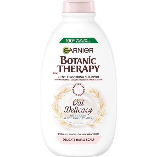Garnier Botanic Therapy Shampoo 400ml Oat Delacay Rice Cream & Organic Oat Milk Hypoallergenic