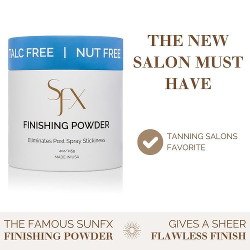 SunFX Post Spray Tan Translucent Finishing Powder | Talc Free | Sunless Tanning Setting Powder | Shimmer | Cheeky Sunshine 4.00 Ounce (Pack of 1)