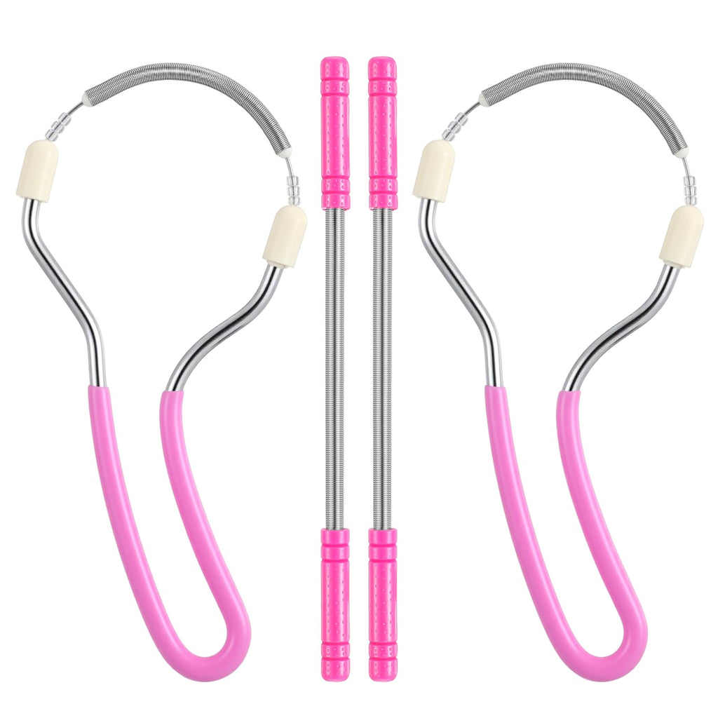 Andibro 4 Pcs Spring Facial Hair Removers for Women, Spring Manual Epilator Hair Removal Threading Tools Face Hair Remover with Handle