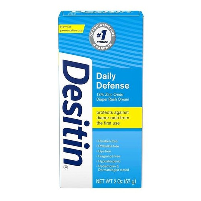 Desitin Daily Defense Diaper Rash Cream - Zinc Oxide Protection | 4 oz & 2 oz Bundle Pack