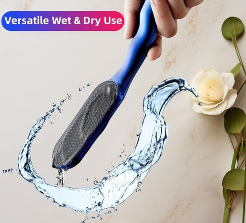 Nano-Glass Foot File, 2PCS Foot Callus Remover, Glass Callus Remover for Feet, Professional Foot Care Tools with Non - Slip Ergonomic Handle