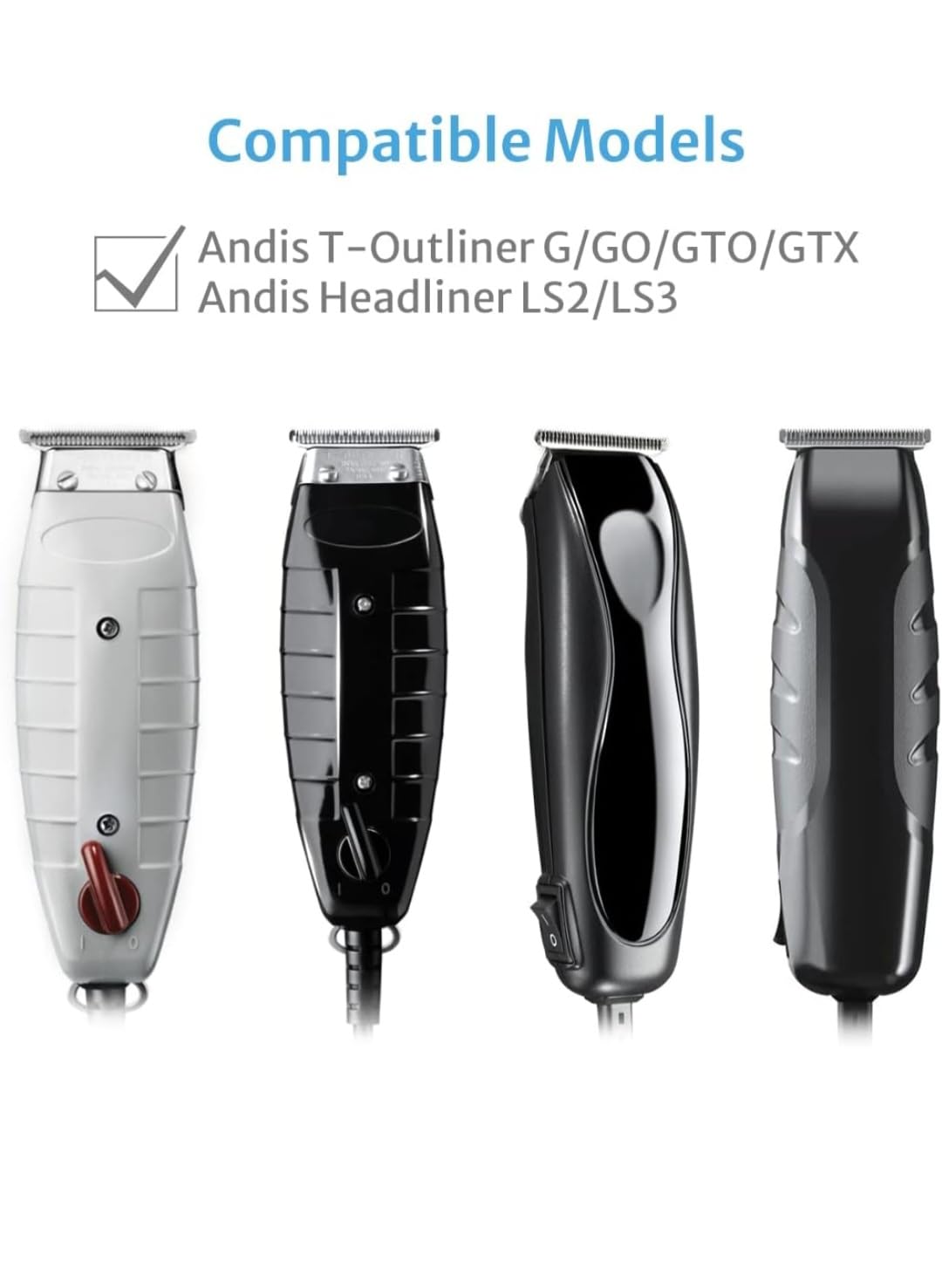 Replacement Blade 04521 fits Andis T-Outliner 04780, GTX 04785 (Model GO, GTO) Modified One Hittaz Zero Gap by PRO-MATE w/Free Screws (Black - T Shape)