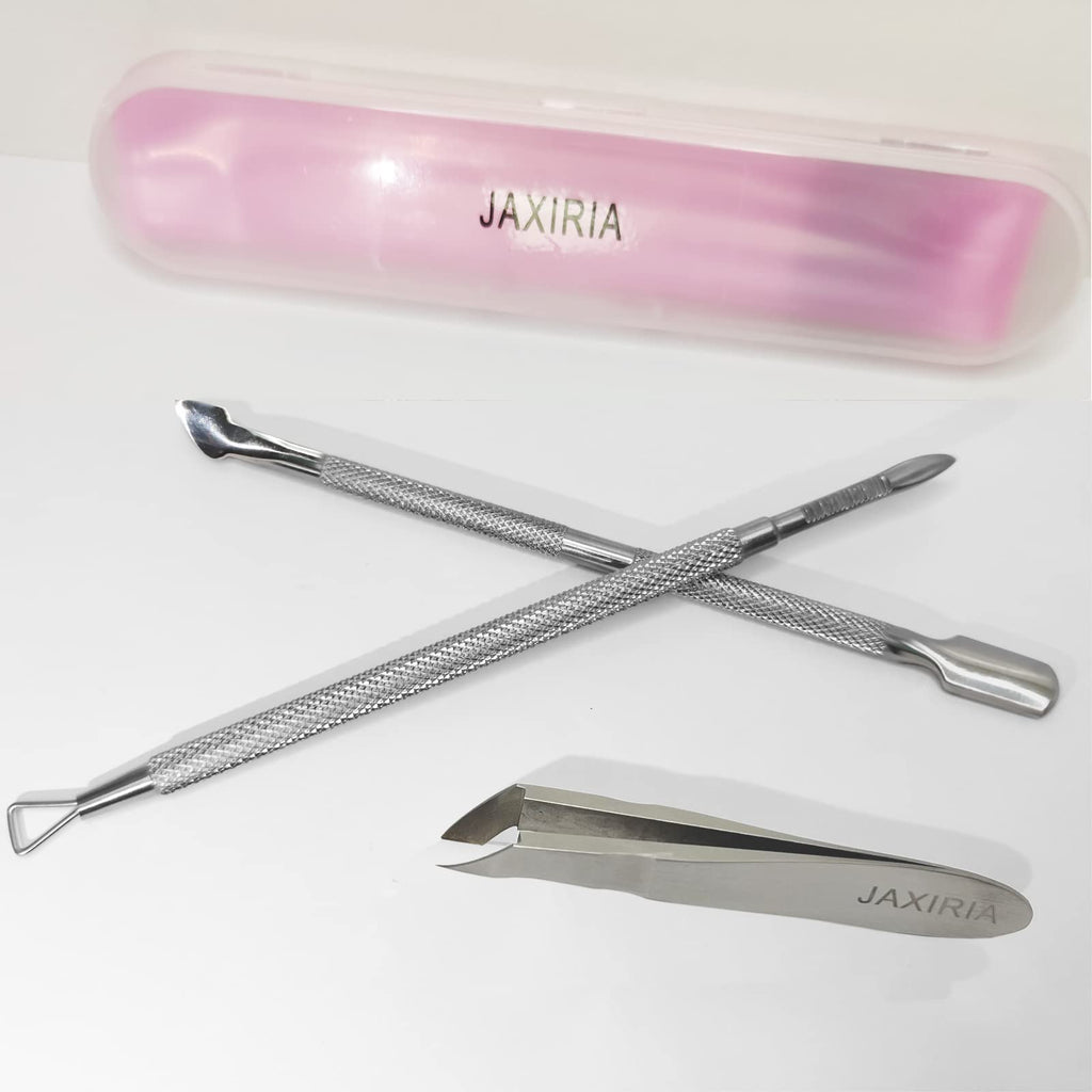 Mini Nail Cuticle Trimmer Kit Cuticle Nipper Cutter Nail Polish Pusher Cuticle Peeler Scraper Perfect for Hang nails - for Fingernails and Toenails(3 Packs)