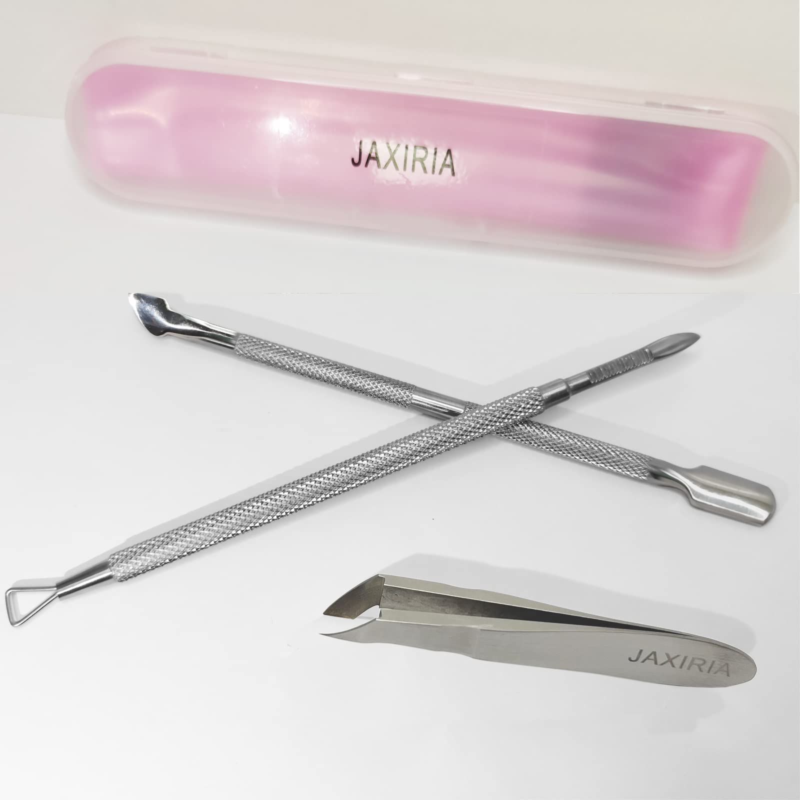 Mini Nail Cuticle Trimmer Kit Cuticle Nipper Cutter Nail Polish Pusher Cuticle Peeler Scraper Perfect for Hang nails - for Fingernails and Toenails(3 Packs)