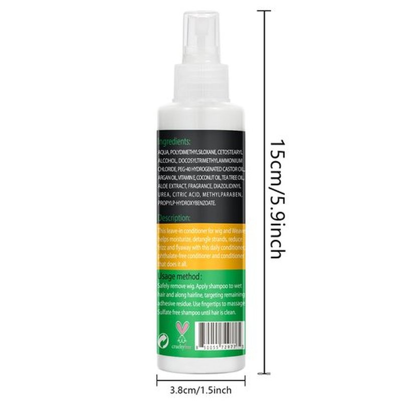 2PCS Wig Milk Spray for Synthetic Hair, Leave-In Conditioner Wig Detangler Spray for Human Wigs, Conditioner ＆ Detangler 2 in 1 Moisturizer, Hydrates & Replenishes Synthetic Hair Wigs Easy Combing