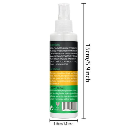 2PCS Wig Milk Spray for Synthetic Hair, Leave-In Conditioner Wig Detangler Spray for Human Wigs, Conditioner ＆ Detangler 2 in 1 Moisturizer, Hydrates & Replenishes Synthetic Hair Wigs Easy Combing