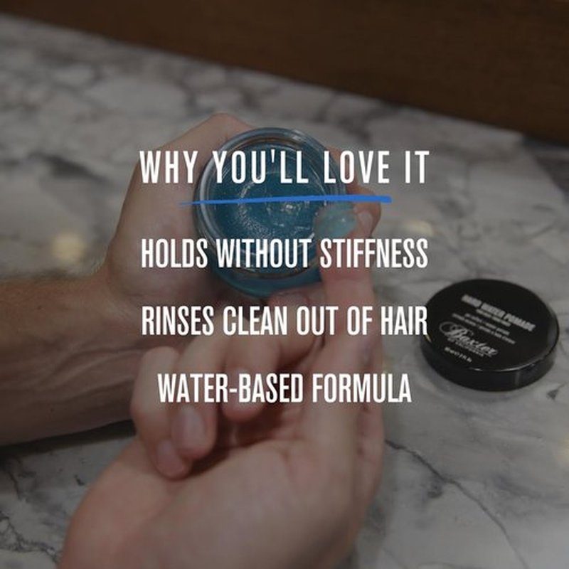 Baxter of California Hair Pomade for Men - Firm Hold & Shine Finish | Perfect for Hard Water