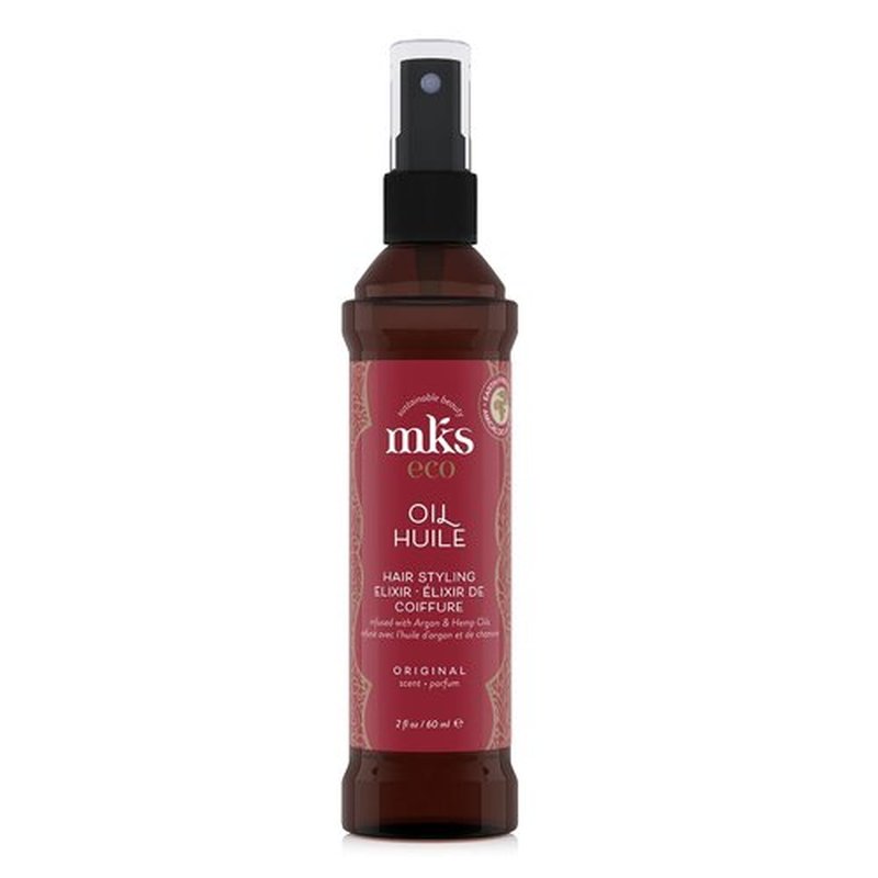 MKS Eco Oil - Hair Styling Elixir with Moroccan Argan & Hemp Seed Oil - Nourish, Control Frizz, Vegan