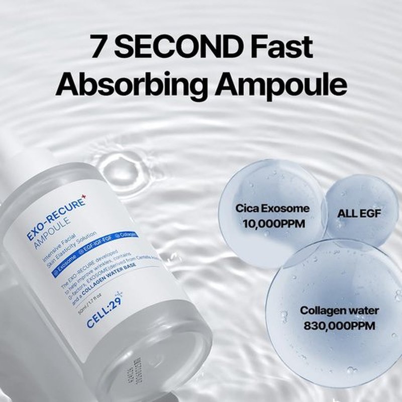 Exo-Recure Ampoule | 10,000 PPM Collagen Water for Deep Hydration & Anti-Aging | 50ml