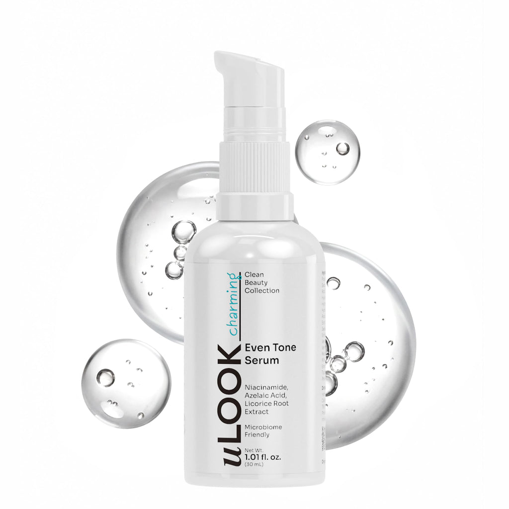 uLOOK Even Tone Serum 30 mL / 1.01 fl oz – Niacinamide, Azelaic Acid & Licorice Root Extract – Uneven Tone Support – Flora Friendly