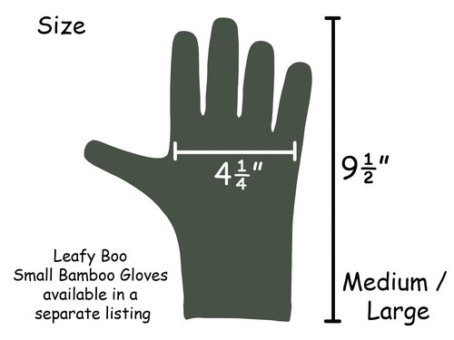 Bamboo Gloves for Eczema, Medium/Large, Women and Men, Dry Hands, Overnight Moisturizing Gloves, 3 Pairs