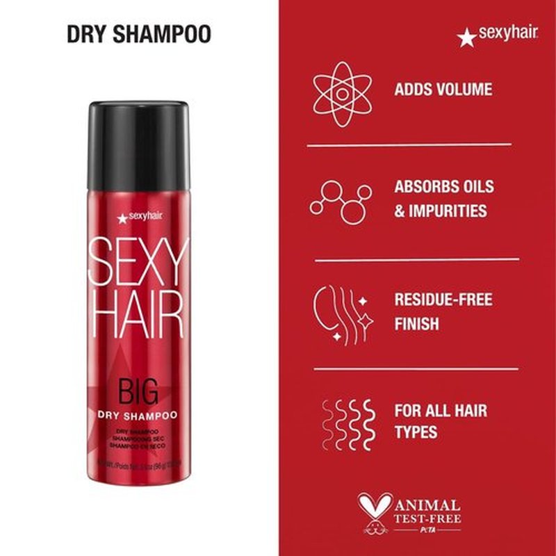 SexyHair Big Dry Shampoo - Remove Oils & Impurities | Adds Volume for All Hair Types