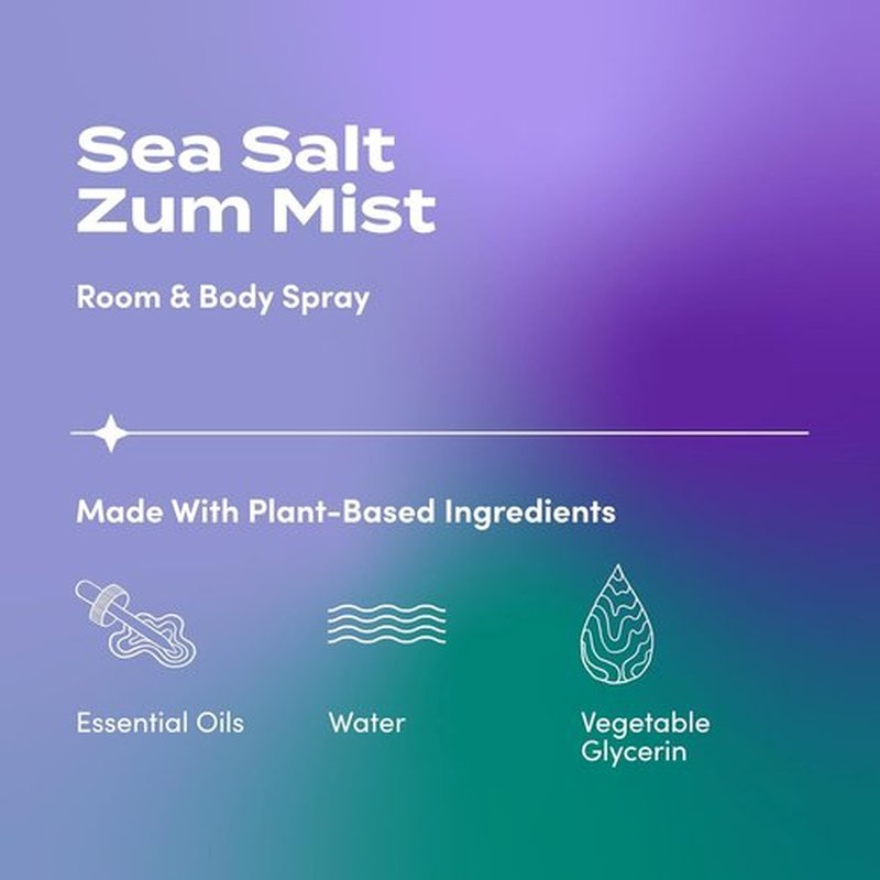 Indigo Wild Zum Mist Room & Body Spray - Aromatherapy Essential Oil - Sea Salt Scent - 4 Fl Oz