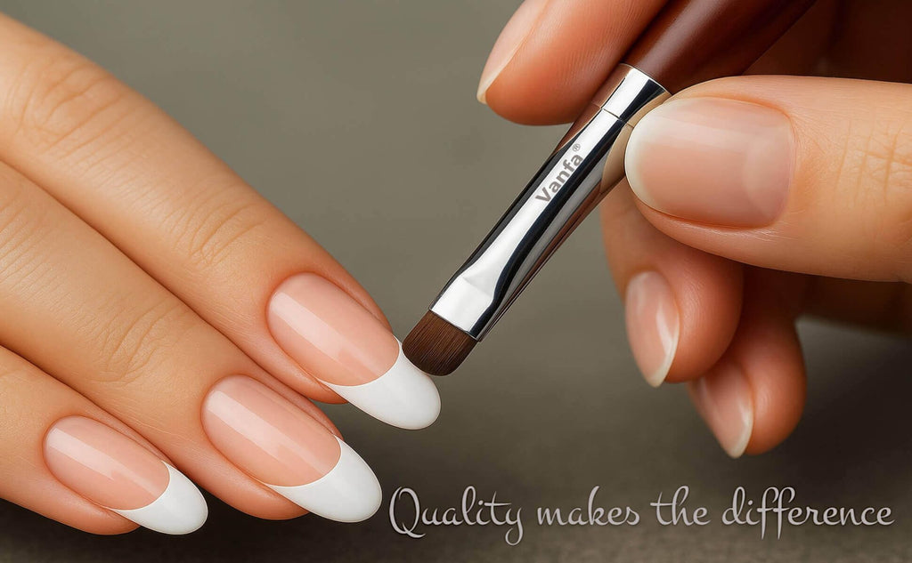 Vanfa French Brush for Nails, Clean up brush for Gel Nail Polish F16