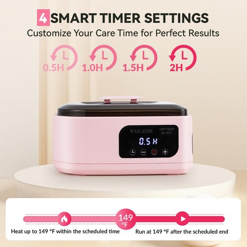BAOSHISHAN Hand Wax Paraffin Machine, 3500ML Paraffin Wax Warmer with Auto-Timer & 113℉-167℉ Display Temperature Control, Paraffin Wax Machine for Hands for Skin Moisturizing Home Spa Beauty (5 Pack)