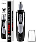2026 Professional Ear and Nose Hair Trimmer by [Brand Name] - Painless Battery-Operated Clipper with IPX7 Waterproof Dual Edge Blades | Black