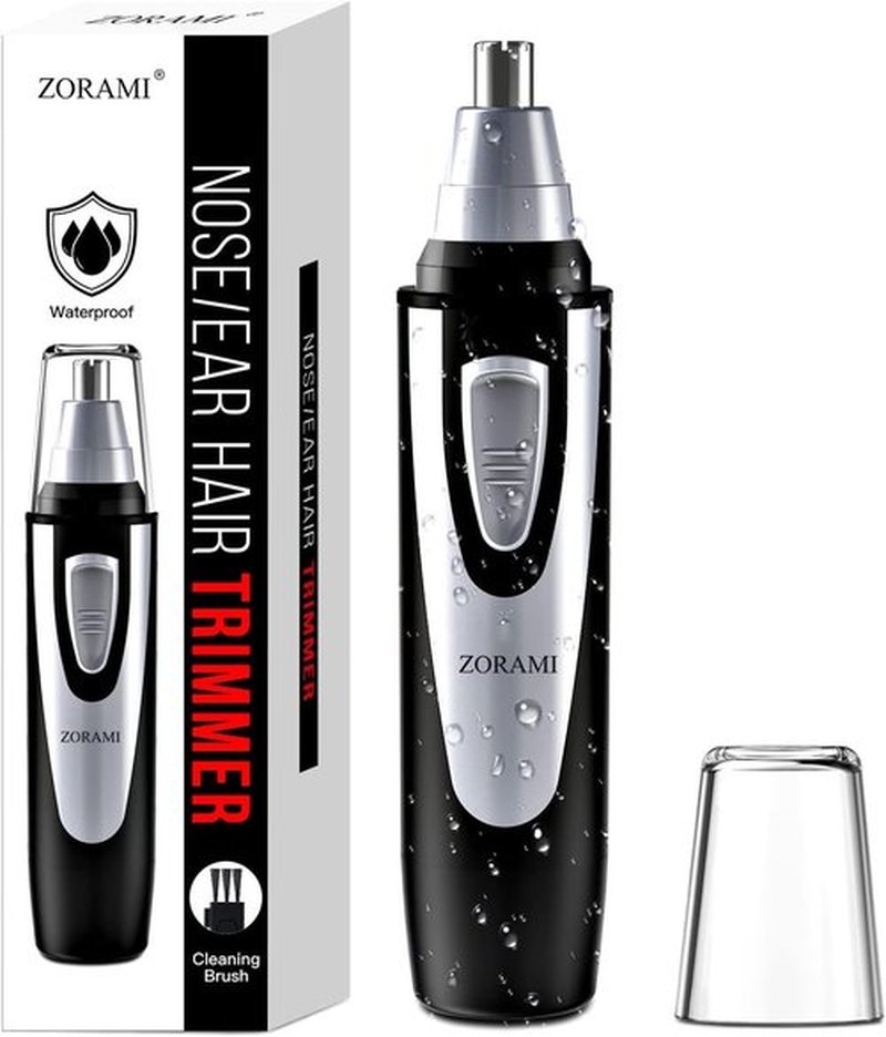 2026 Professional Ear and Nose Hair Trimmer by [Brand Name] - Painless Battery-Operated Clipper with IPX7 Waterproof Dual Edge Blades | Black