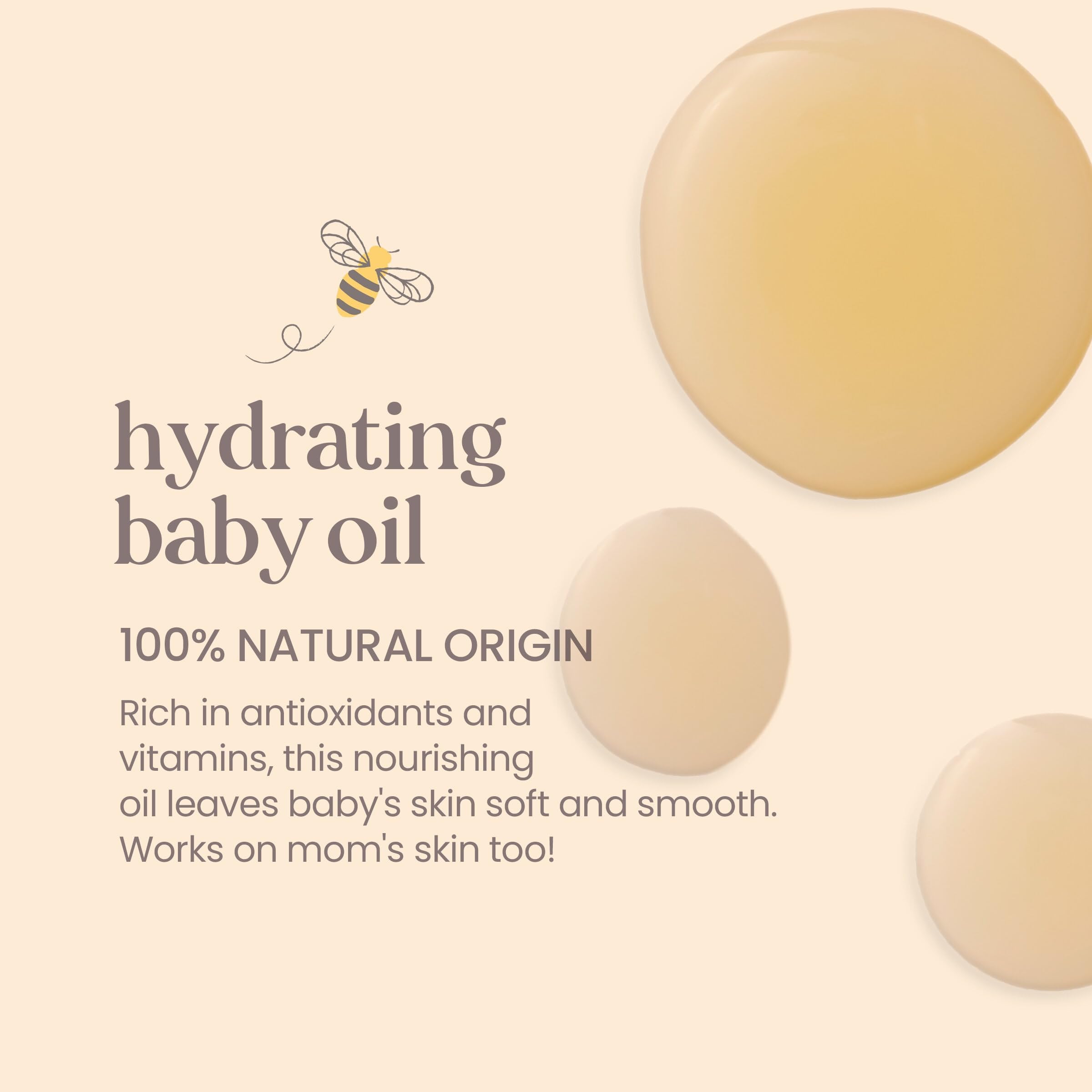 Burt's Bees Baby Nourishing Baby Oil, 100% Natural Origin Skin Care - 5 Ounce Bottle