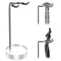 Linkidea Stainless Steel Razor Stand, Shaving Holder Weighted Acrylic Base, Compatible with Gillette ProGlide Power, Merkur 23C, Schick Hydro Sensitive (Silver)