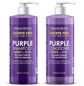 Natural Riches Purple Shampoo & Conditioner Set - Sulfate-Free, Color-Safe for Blonde, Silver & Gray Hair | 16x2 fl oz