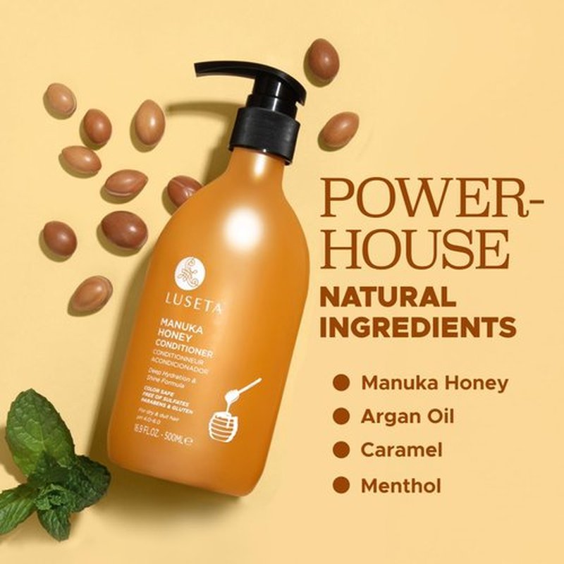 Luseta Manuka Honey Conditioner Set - Hydrate & Repair Dry, Dull Hair | 16.9oz Moisturizing Formula