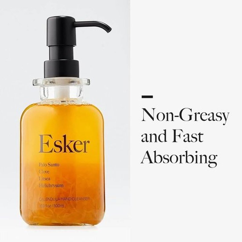 ESKER Calendula Hand Cleanser - Luxury Plant-Based Foaming Wash | Infused with Calendula & Essential Oils, 16.9 fl oz